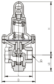 YT11H薄膜型減壓閥結(jié)構(gòu)示意圖 YT11H薄膜型減壓閥結(jié)構(gòu)示意圖