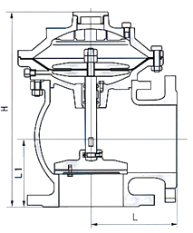 JM644X氣動角式快開排泥閥結構示意圖 JM644X氣動角式快開排泥閥結構示意圖