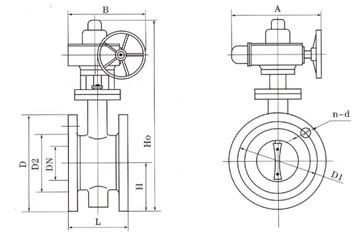 D941X電動(dòng)法蘭式軟密封蝶閥結(jié)構(gòu)圖 D941X電動(dòng)法蘭式軟密封蝶閥結(jié)構(gòu)圖