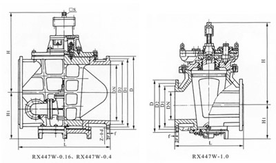 正齒輪傳動(dòng)油密封式旋塞閥結(jié)構(gòu)示意圖 正齒輪傳動(dòng)油密封式旋塞閥結(jié)構(gòu)示意圖